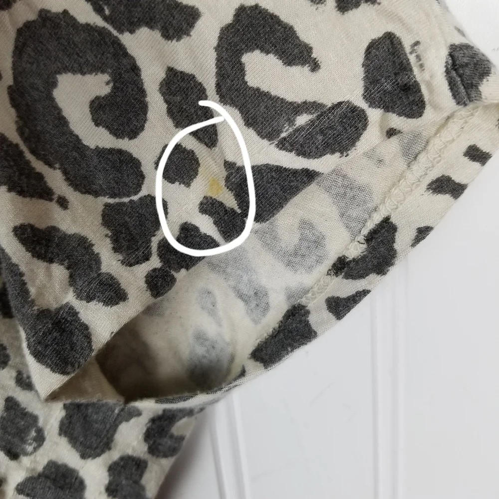 T Party Womens Kimono Wrap Poncho Open Cardigan Animal Print Size Small Fringe